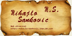 Mihajlo Sanković vizit kartica